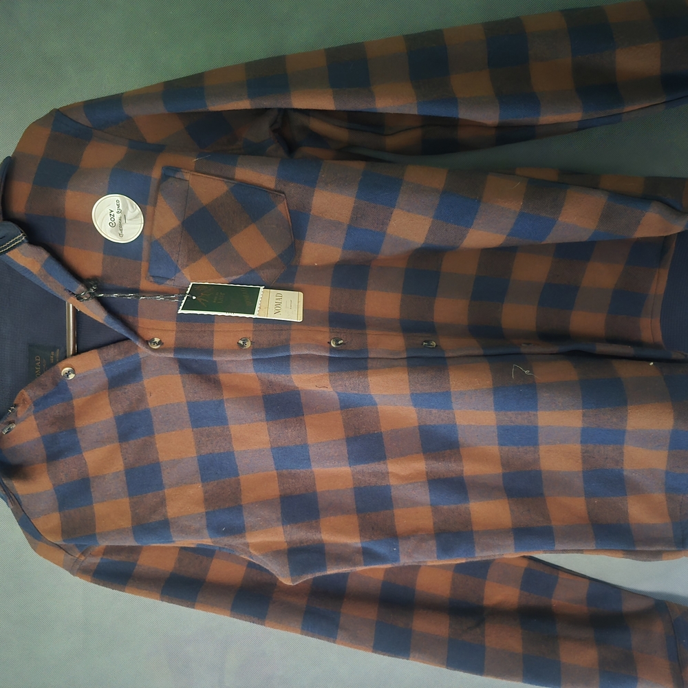 Blue and Brown Plaid Jacket